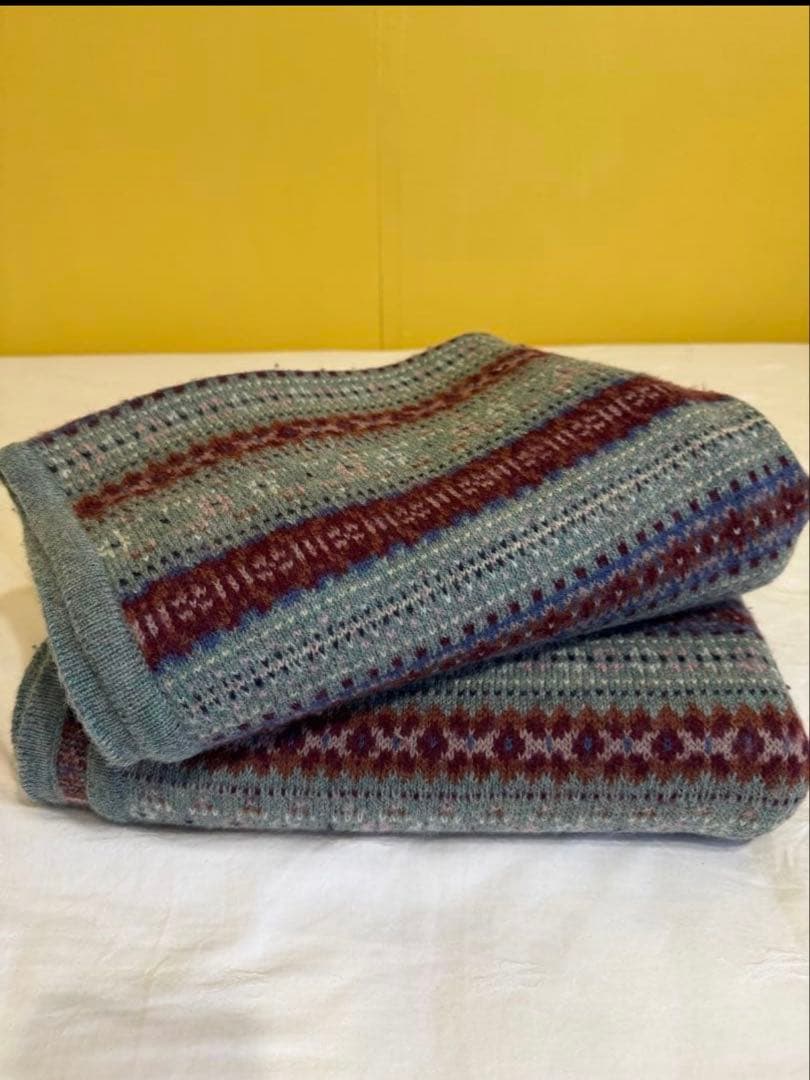 ラルフローレンスローブランケット ノルディックボーダー明日まで¥5,000オフ