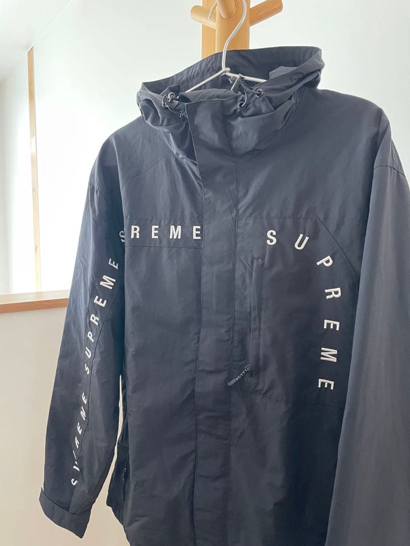 SUPREME Cleve Logos Ripstop Jacket 黒 S