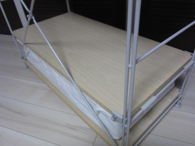 MUJI /無印良品　スチールユニットシェルフ3段　ワイヤーバスケット×1