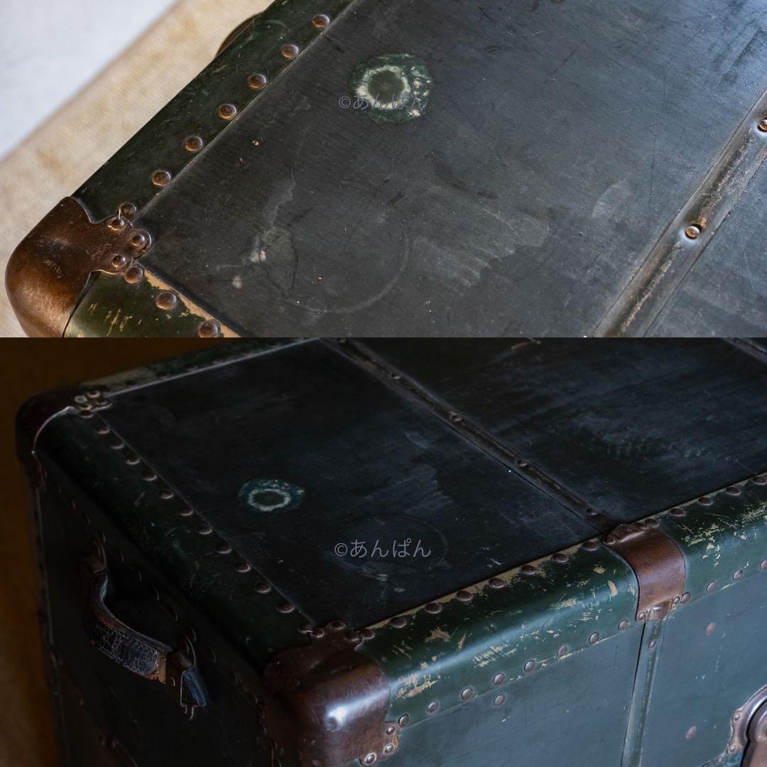 アンティーク ヴィンテージ US レトロ 船舶トランク 什器 バッグ　トランク