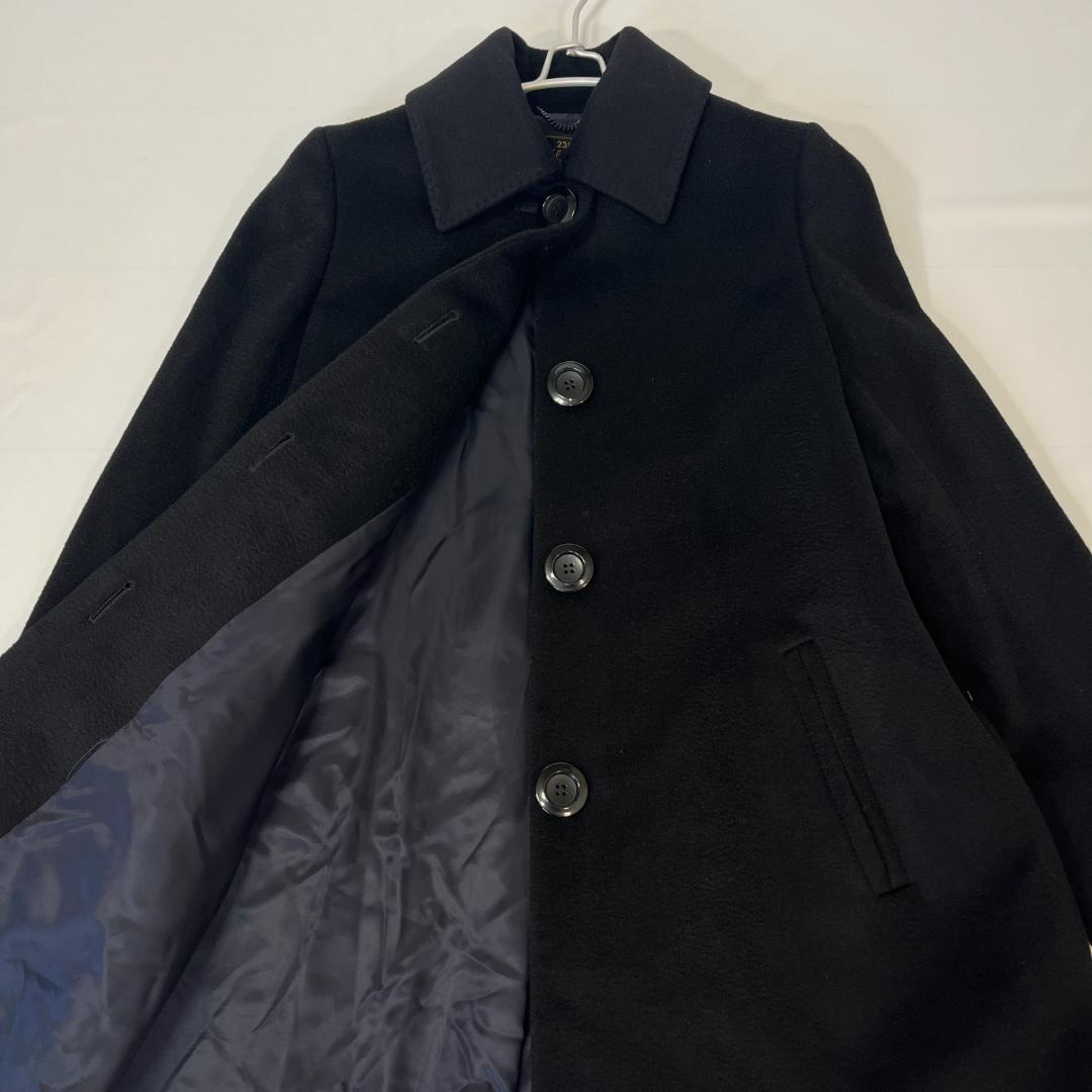 23区　Aライン ウールコート ロロピアーナ 黒　Mサイズ