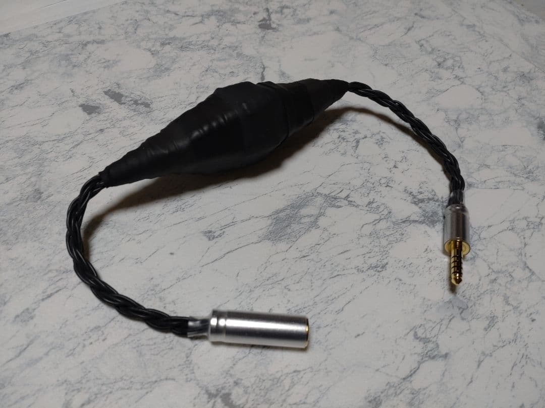 【最新作】420段式カタパルト搭載　4.4mmメス-オス 約38cm 黒　8芯