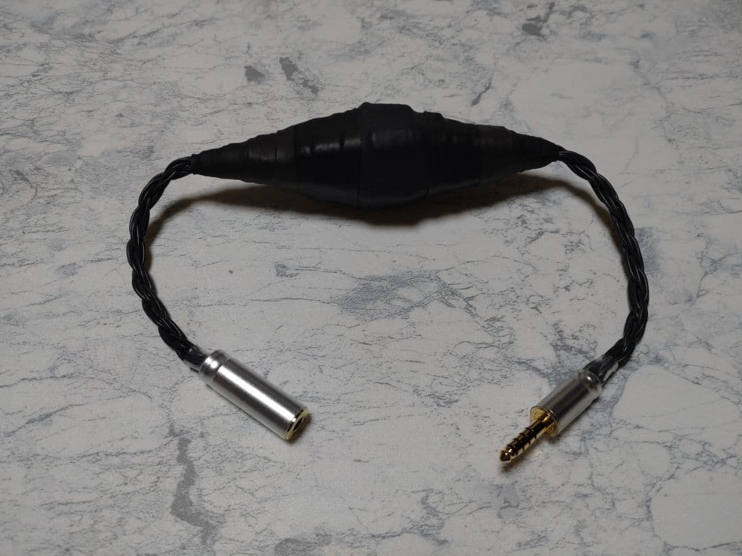 【最新作】420段式カタパルト搭載　4.4mmメス-オス 約38cm 黒　8芯