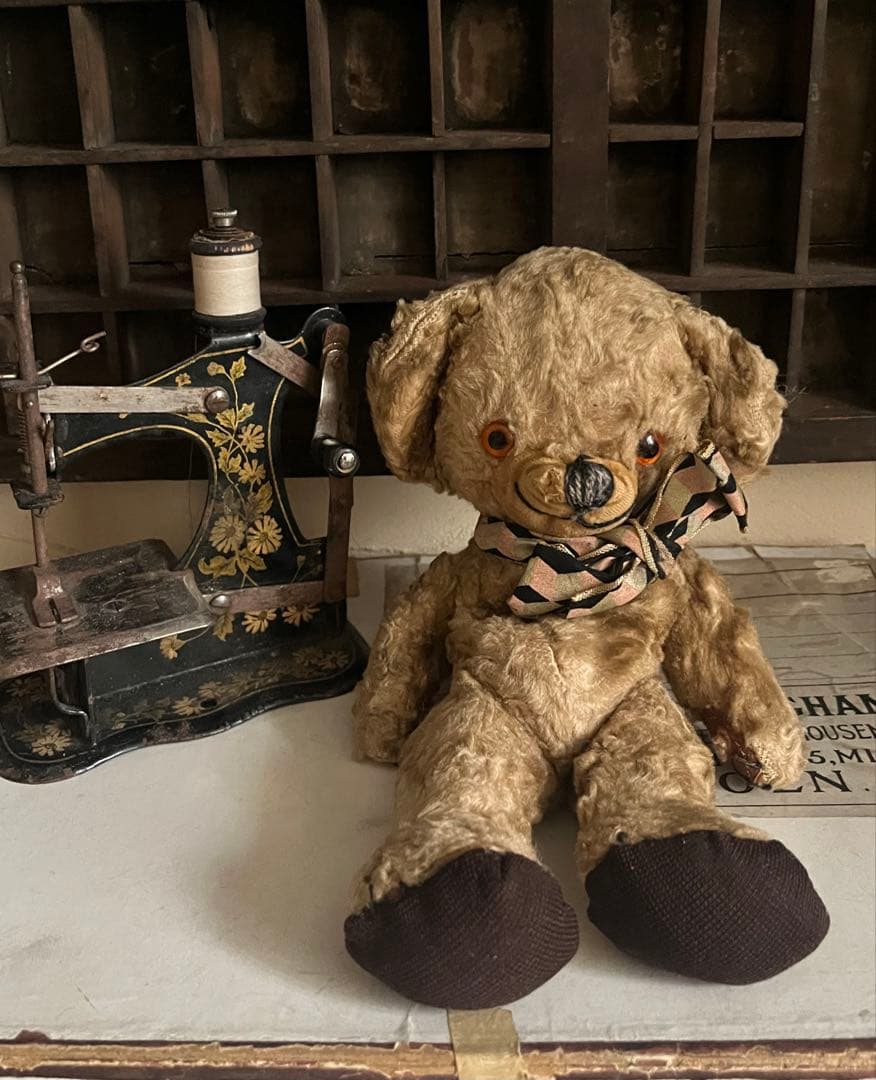 アンティークヴィンテージ英国製メリーソートチーキーテディベア ぬいぐるみドール