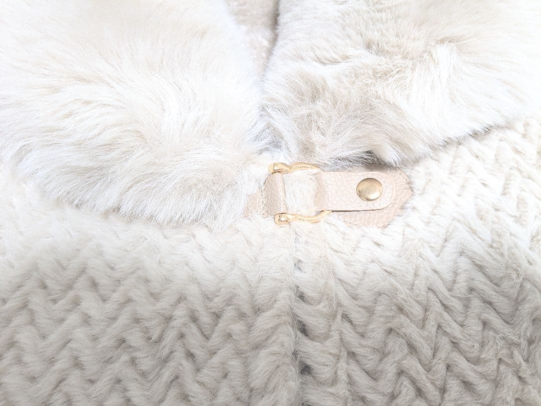 ベージュファーコート フリーサイズ