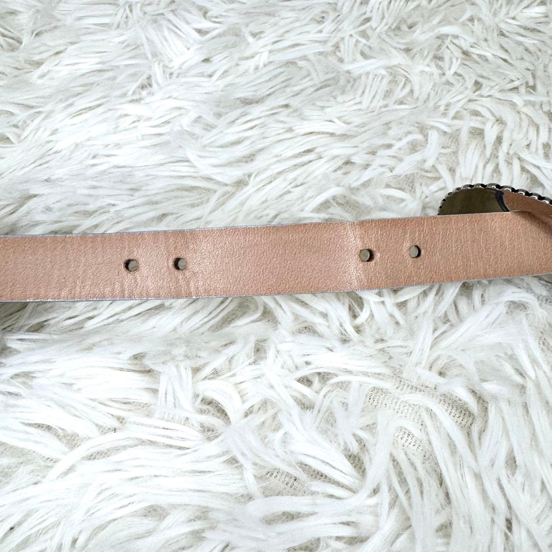 トーガ プルラ TOGApulla ダブルバックルベルト シルバー ウエスタン