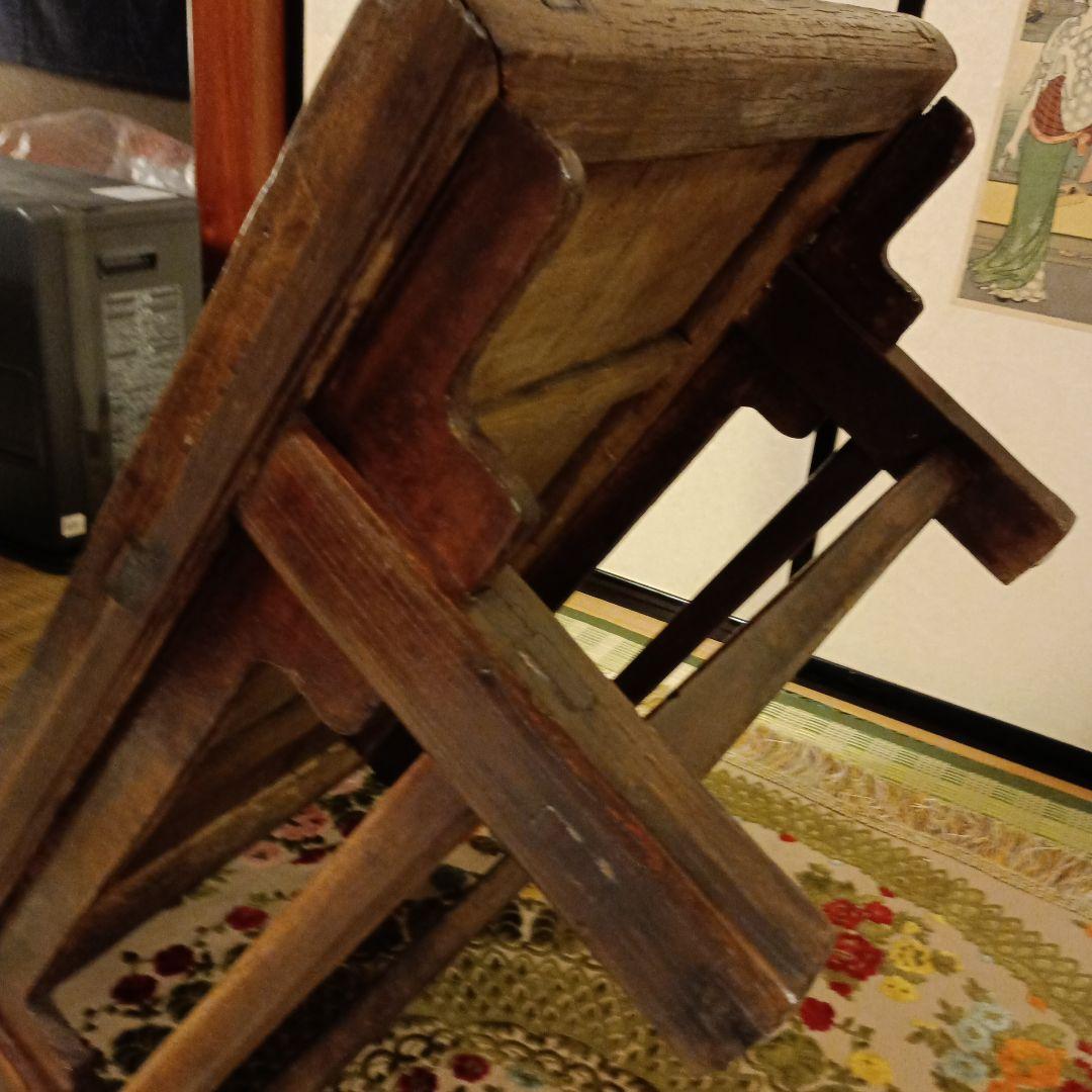 上海アンティークテーブル　木製座卓 ダークブラウン