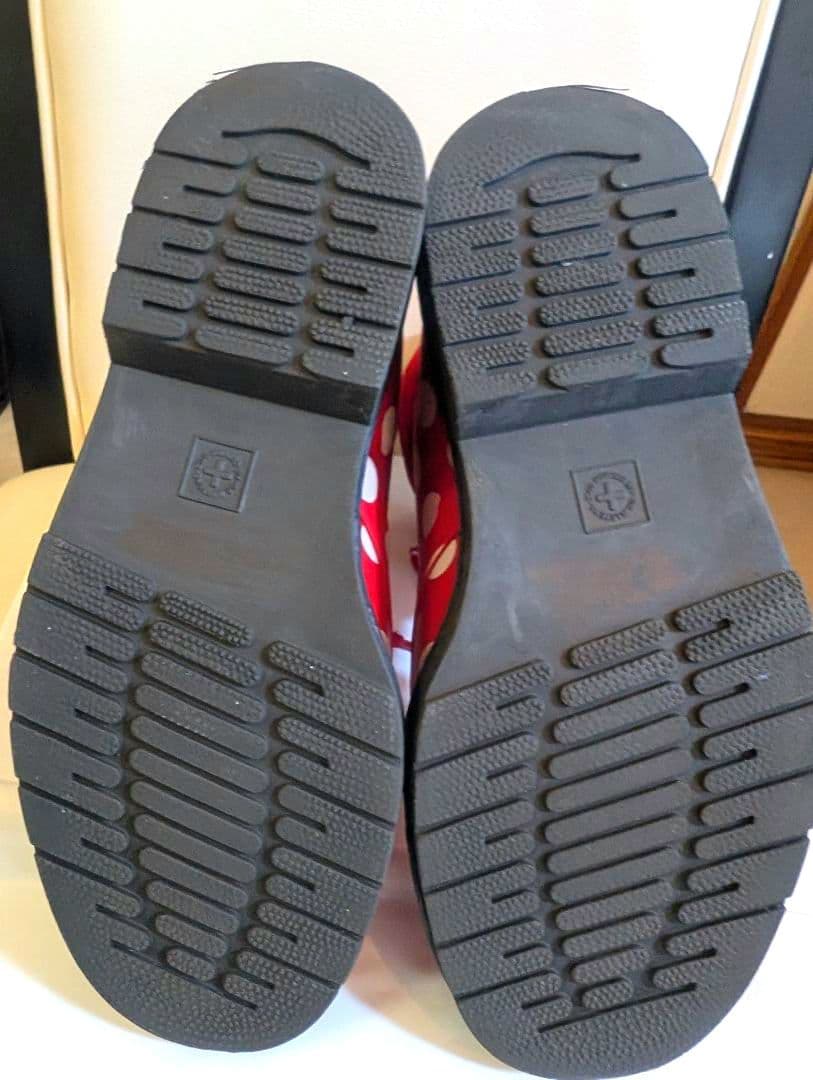 ドクターマチーン　 赤白ドット 8ホールレインブーツ UK5