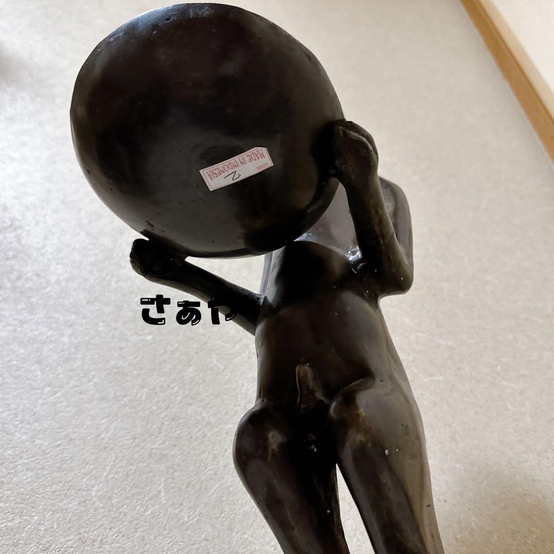 銅置物⑅犬(丸皿)⑅インドネシア