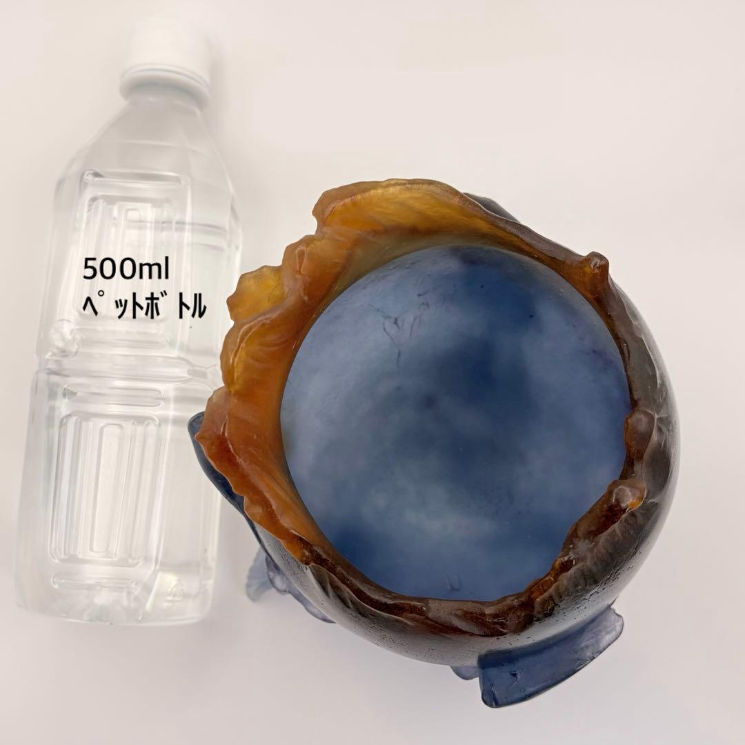 魚　ドーム　フランス　ガラス　クリスタル　ナンシー　水晶　フラワーベース　花瓶