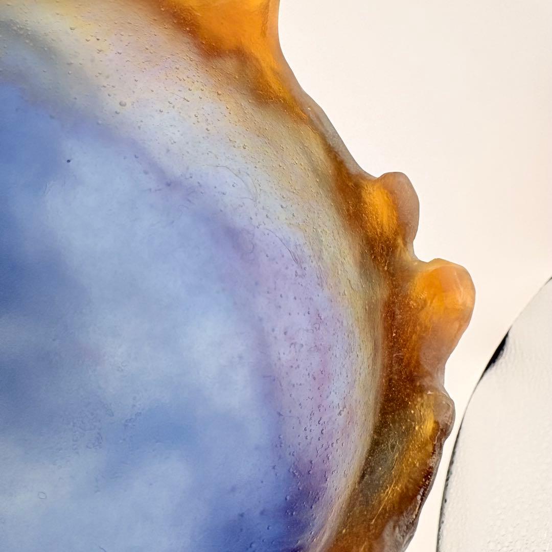 魚　ドーム　フランス　ガラス　クリスタル　ナンシー　水晶　フラワーベース　花瓶