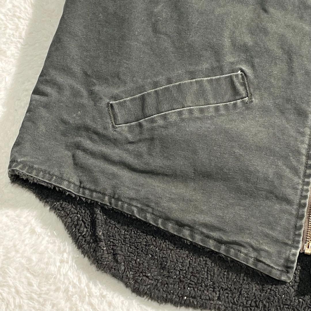 カーハート　ダックベスト　モスグリーン　MOS　USA製　裏ボア　XXL　00s