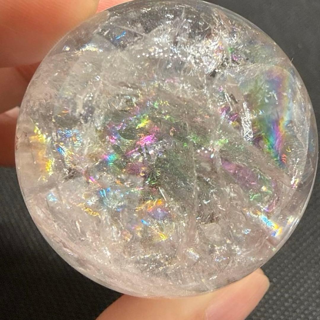 爆虹♪天然石　アゼツライト　ギラギラ虹だらけ♪【薄いピンク】