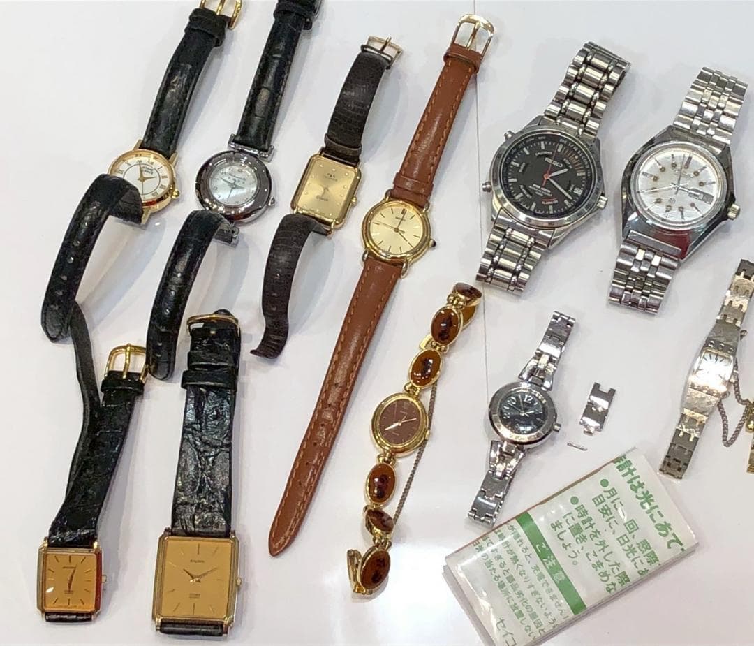 423:【売り尽くし】ジャンク時計20本＋和光置き時計(稼働)