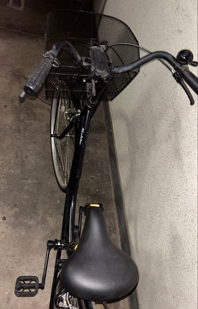 ママチャリ 27インチ 前カゴ付き 自転車 シティサイクル スマホホルダー付き