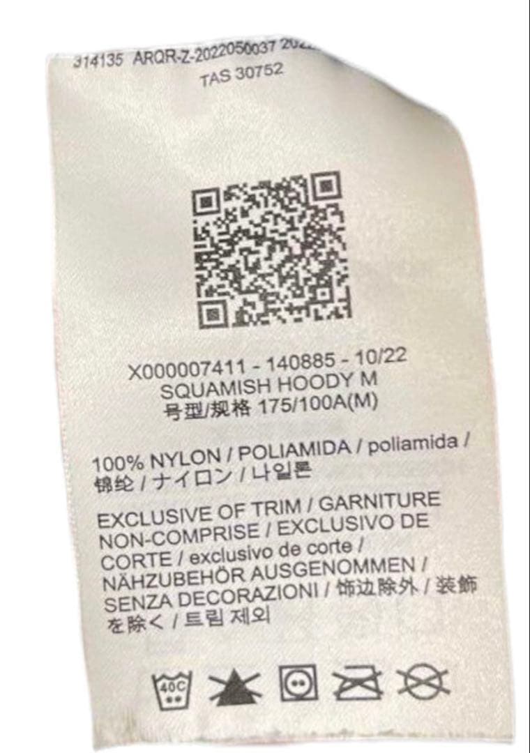 中古美品　アークテリクス　スコーミッシュフーディ　ブラック　Mサイズ