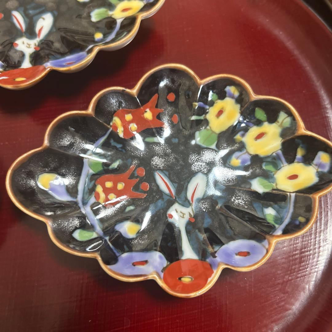 作家　陶芸作家　空萌工房 うさぎ 田口紀美子 小皿 3枚セット