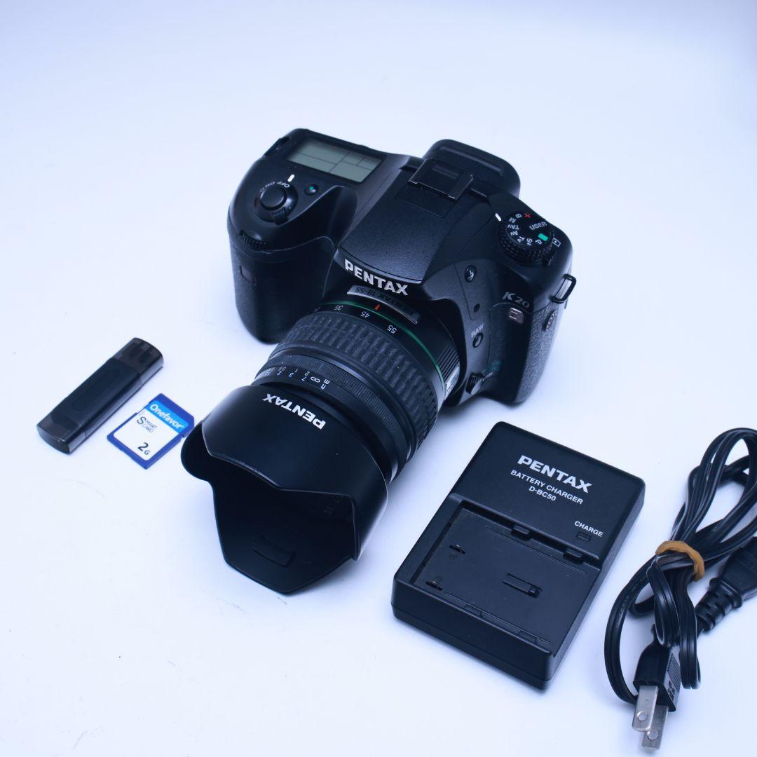 スマホ転送可 PENTAX K-20 レンズ他付 一眼レフデジタルカメラ SD付