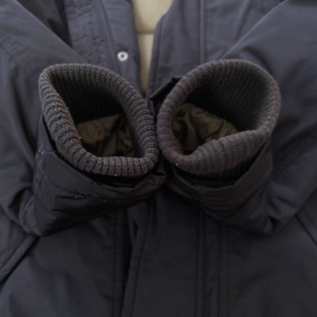 DIESEL N-3Bファー付きブラックモッズコート　メンズ