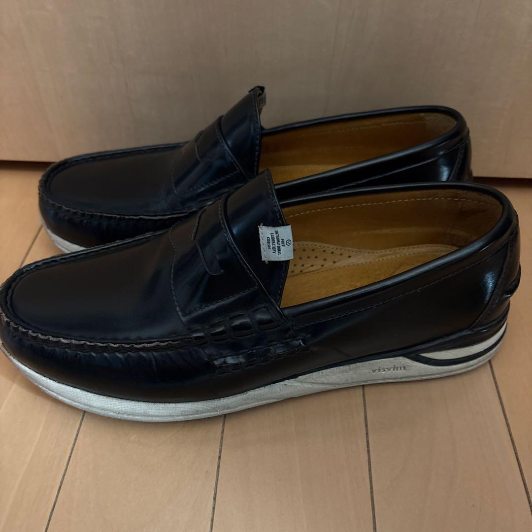 VISVIM FABRO FOLK BLACK US10 ローファー