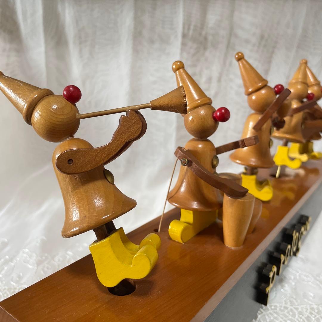 美品　prologue カラクリ　ピエロ　オルゴール　木製　置物　インテリア