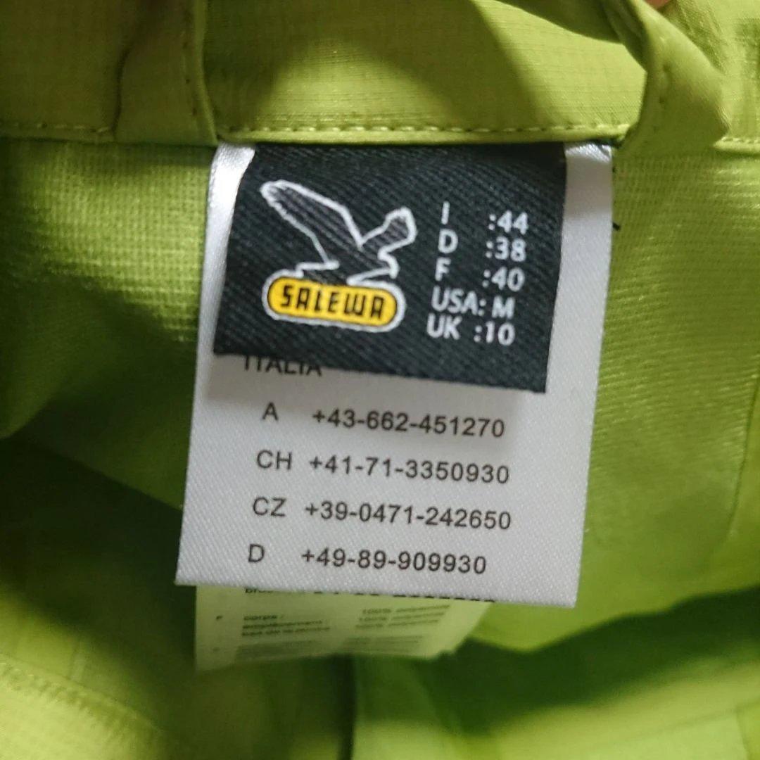 送料無料【SALEWA】日本未発売 ハイウエスト黄緑スノーパンツ M ビブ