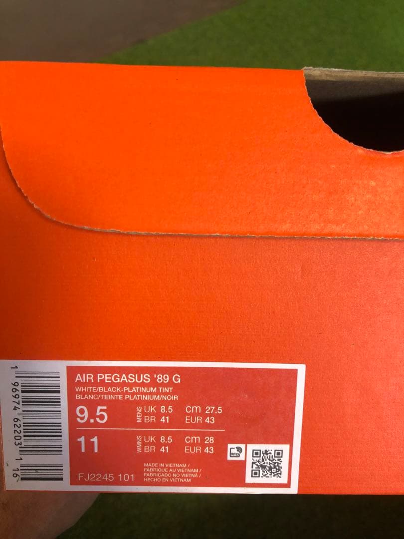 【箱付き】NIKE ナイキ エア ペガサス '89 G ホワイト　JP27.5