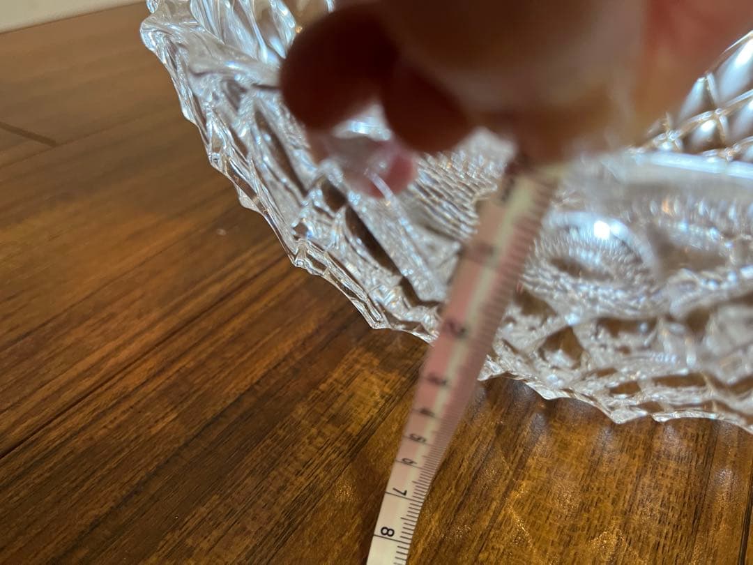 クリスタルボウル 直径約24cm 高さ約8cm