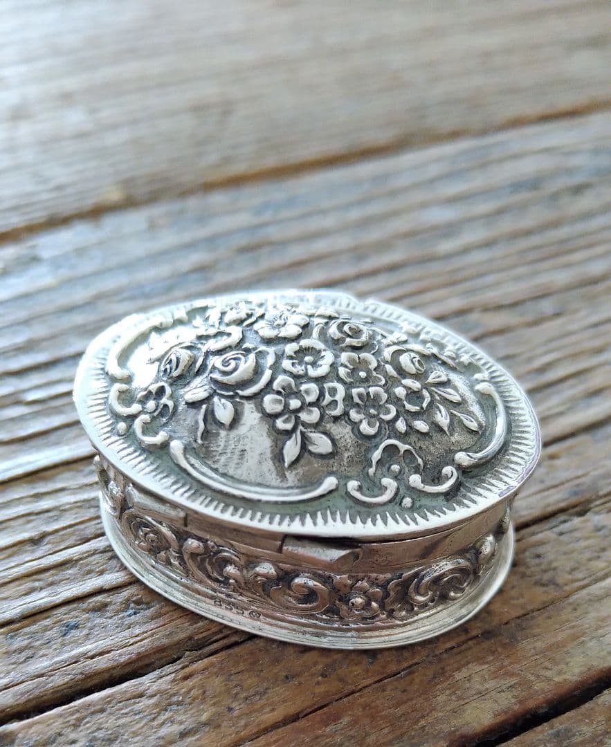 835 Sterling Silver Pill Box シルバーピルケース