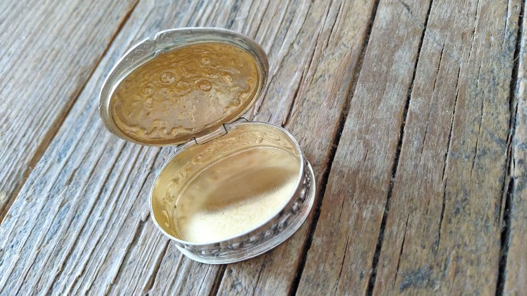 835 Sterling Silver Pill Box シルバーピルケース