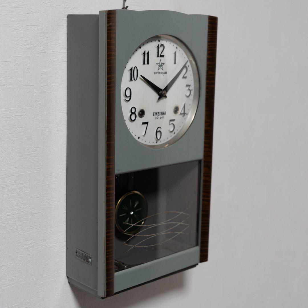 英計舎　柱時計　ボンボン時計　昭和　レトロ　オーバーホール済　動作品