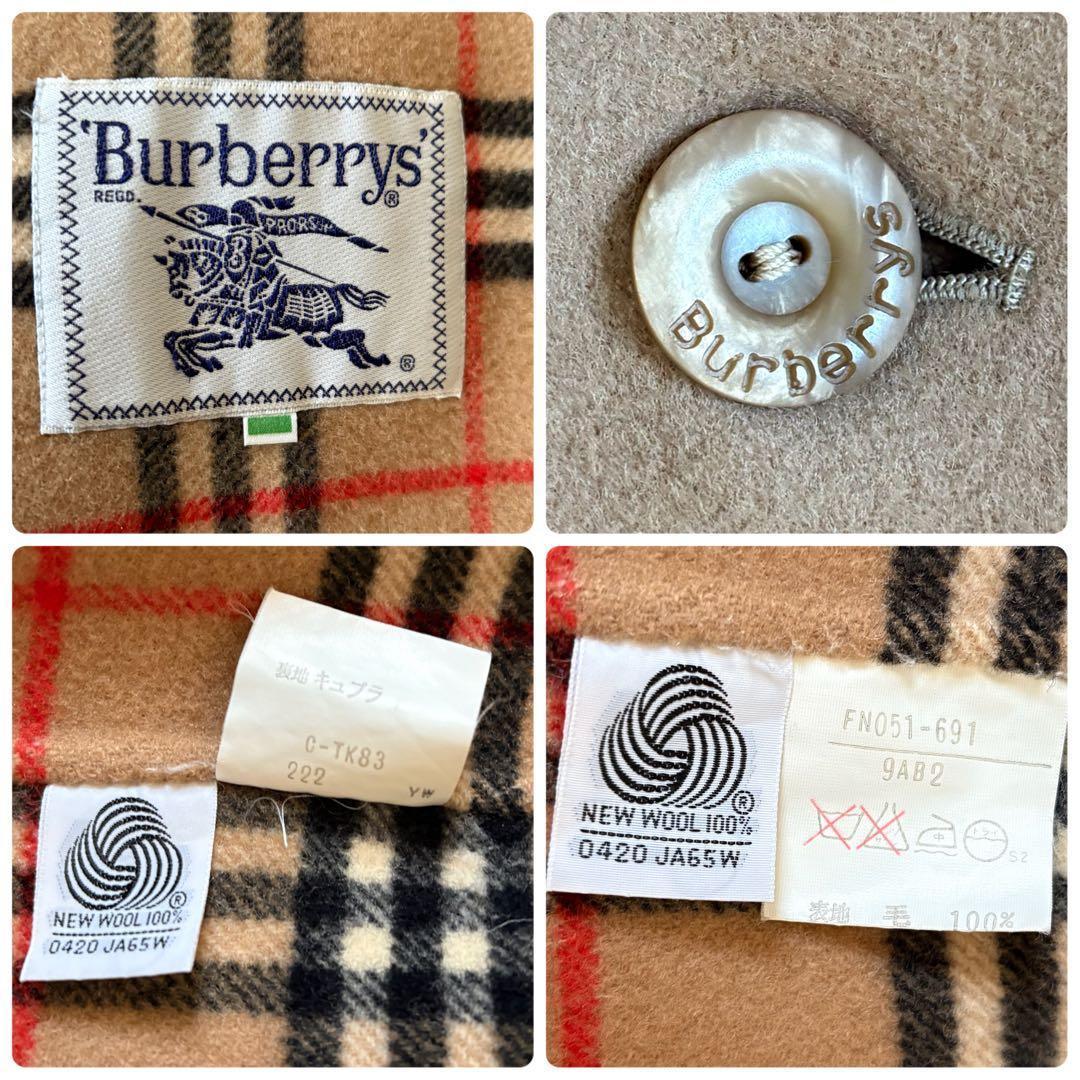 希少 バーバリーズ ダブルフェイス ノバチェック ウールコート L相当