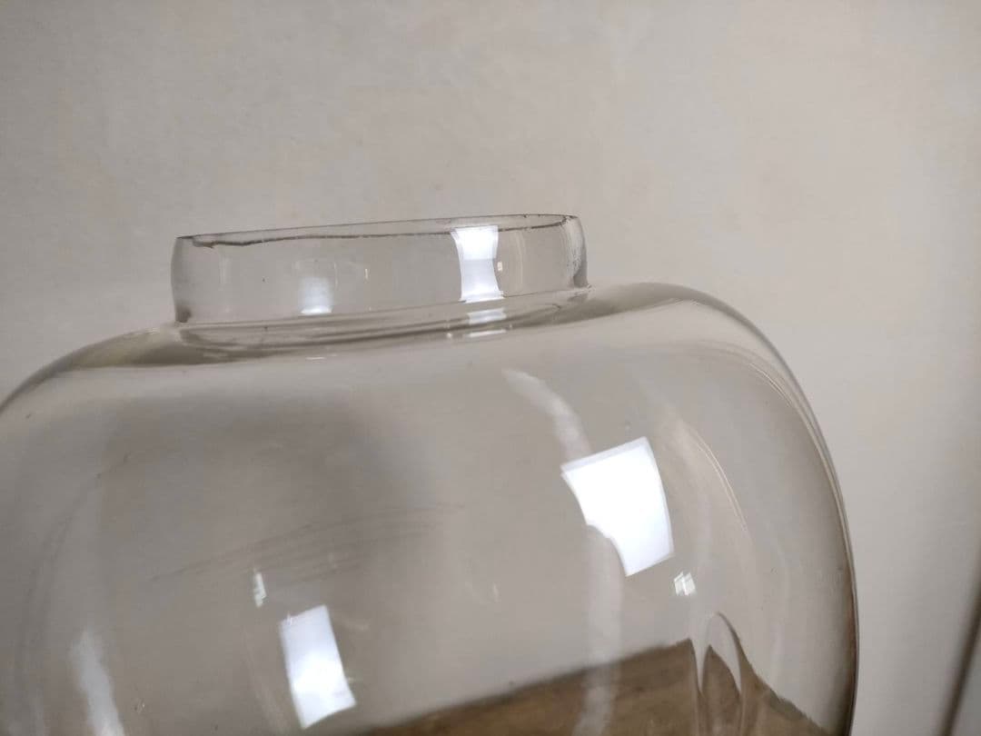 ★昭和レトロ 大型 地球瓶 ガラス 気泡 ゆらゆら 高さ27cm　駄菓子　ホビー