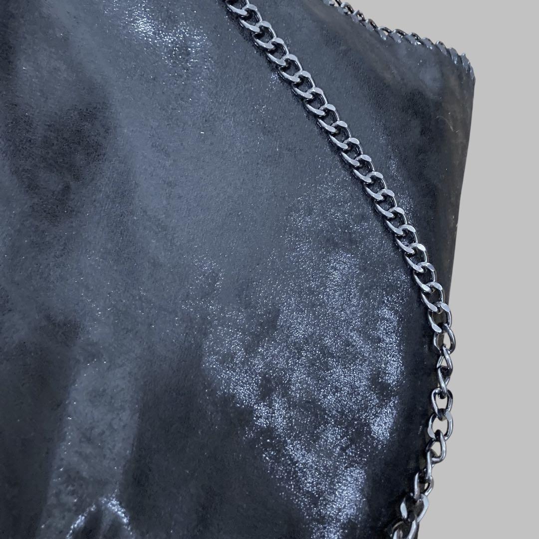 ひま CRACKED SHINY CHAIN BAG 766B