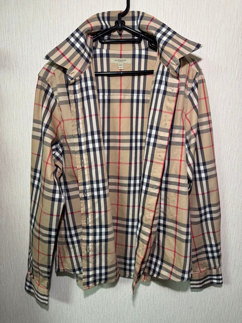 バーバリー　ノバチェックシャツL