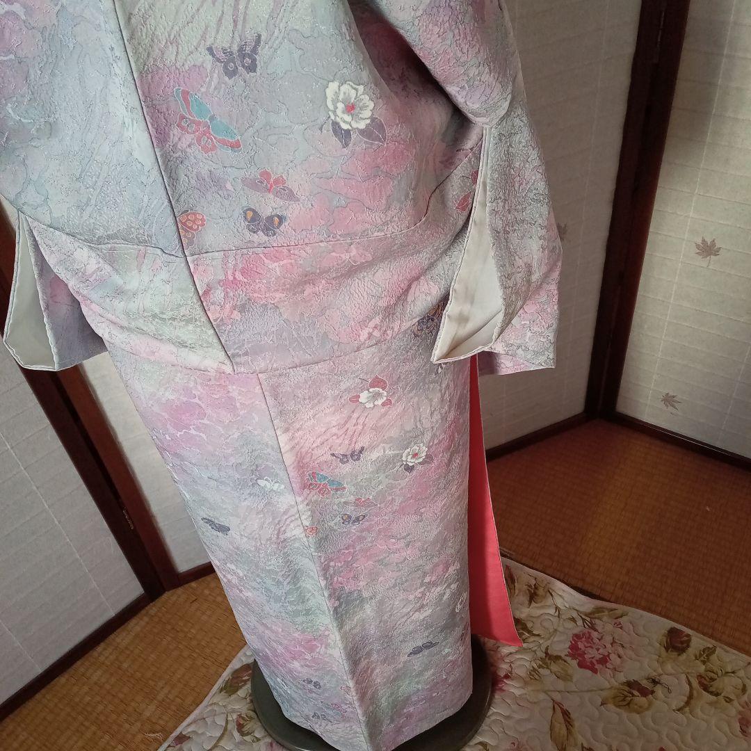 4855未使用超美品　素敵♥大人可愛い付下げ小紋　蝶々