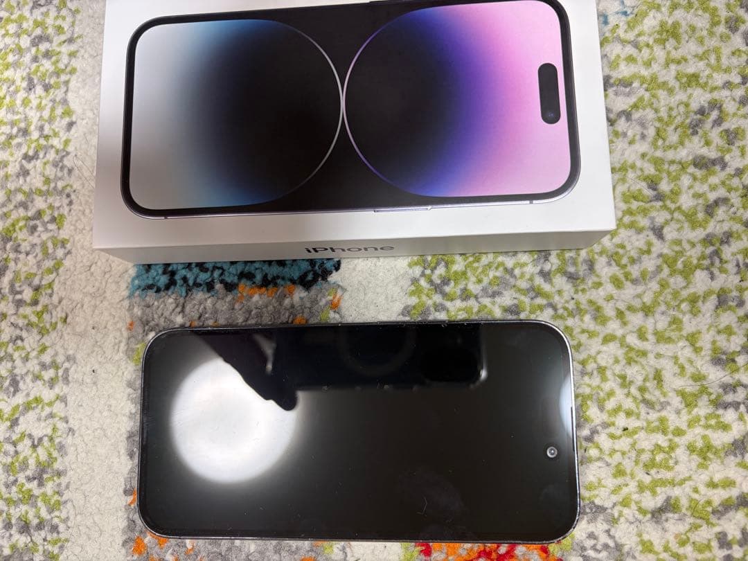 オ*タ様 iPhone 14 Pro 128GB パープル 背面割れジャンク　イ