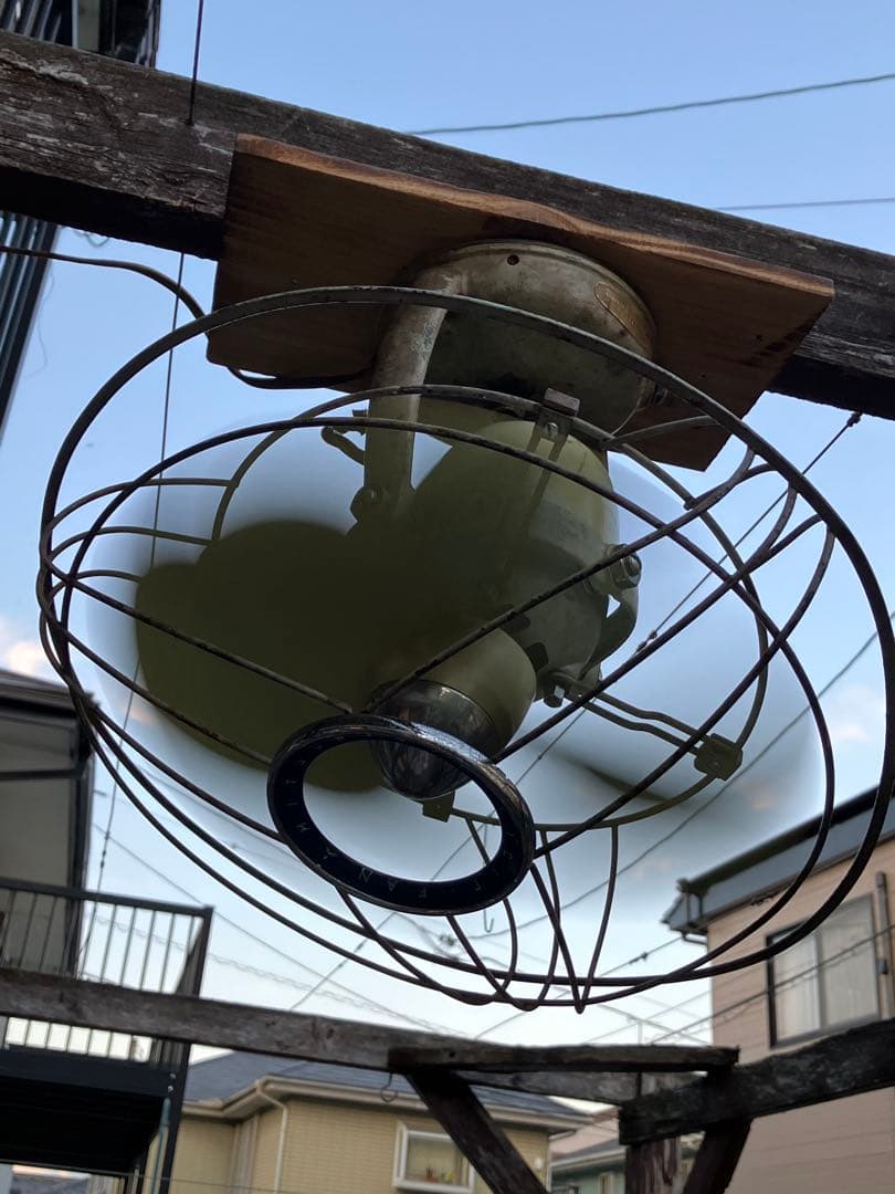 天井用 360度回転 レトロ扇風機 動作品　昭和アンティーク　列車内扇風機タイプ