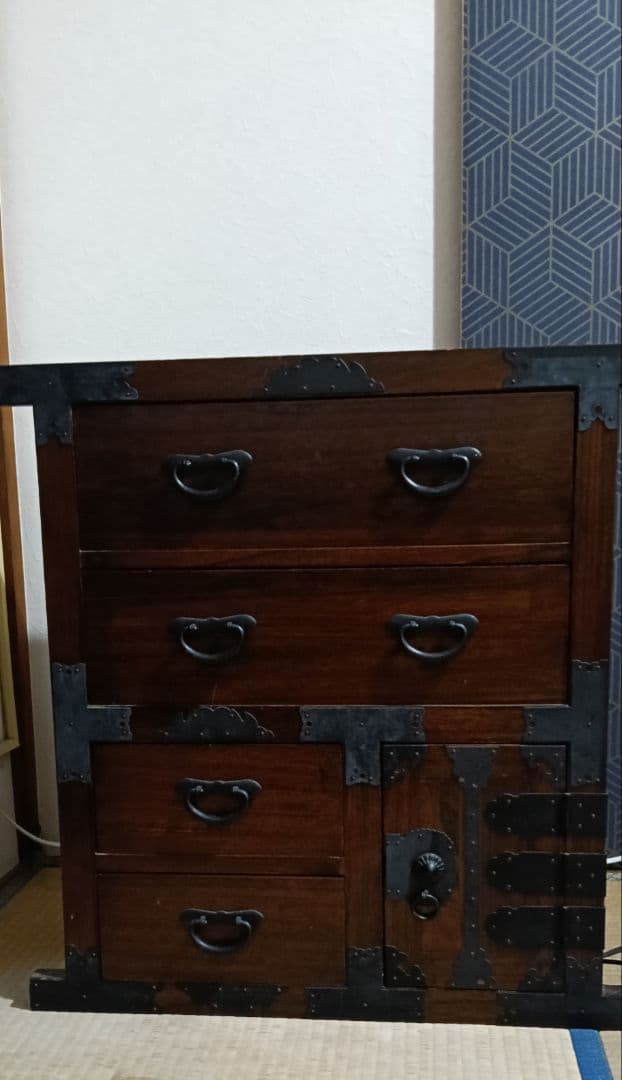 民芸　和箪笥 4引き出し扉付き