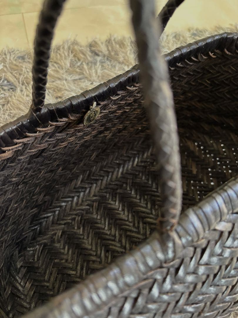 dragon レザーメッシュカゴバッグ TRIPLE JUMP SMALL