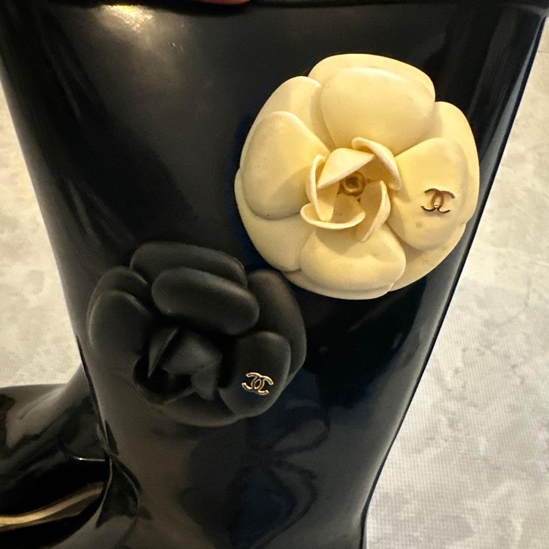 限定お値下げ♪CHANEL ブラック レインブーツ 38