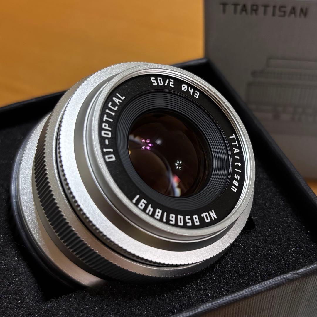 銘匠光学 ttartisan 50mm f2 シルバー zマウント