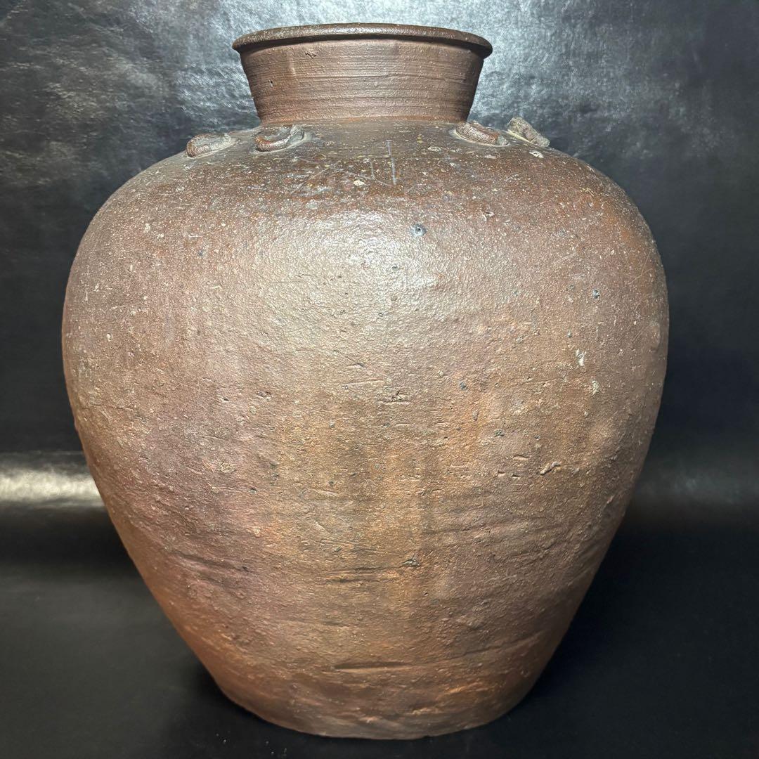 ★古陶磁/古備前 大壺 窯印！幅 約37㎝・高さ 約39.5㎝★