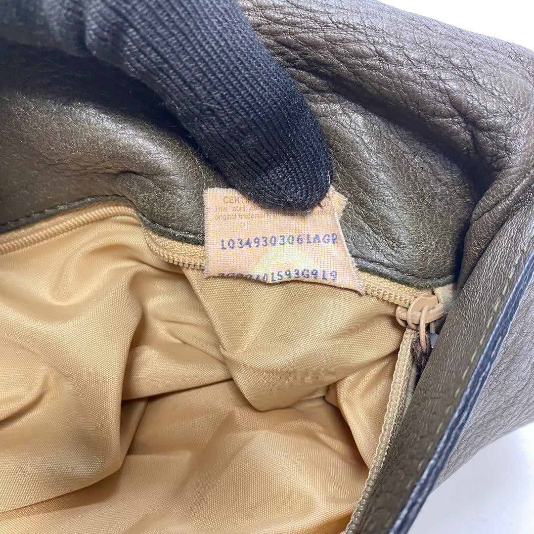 ボッテガヴェネタ レザーショルダーバッグ ブラウン ロゴ入り bottega