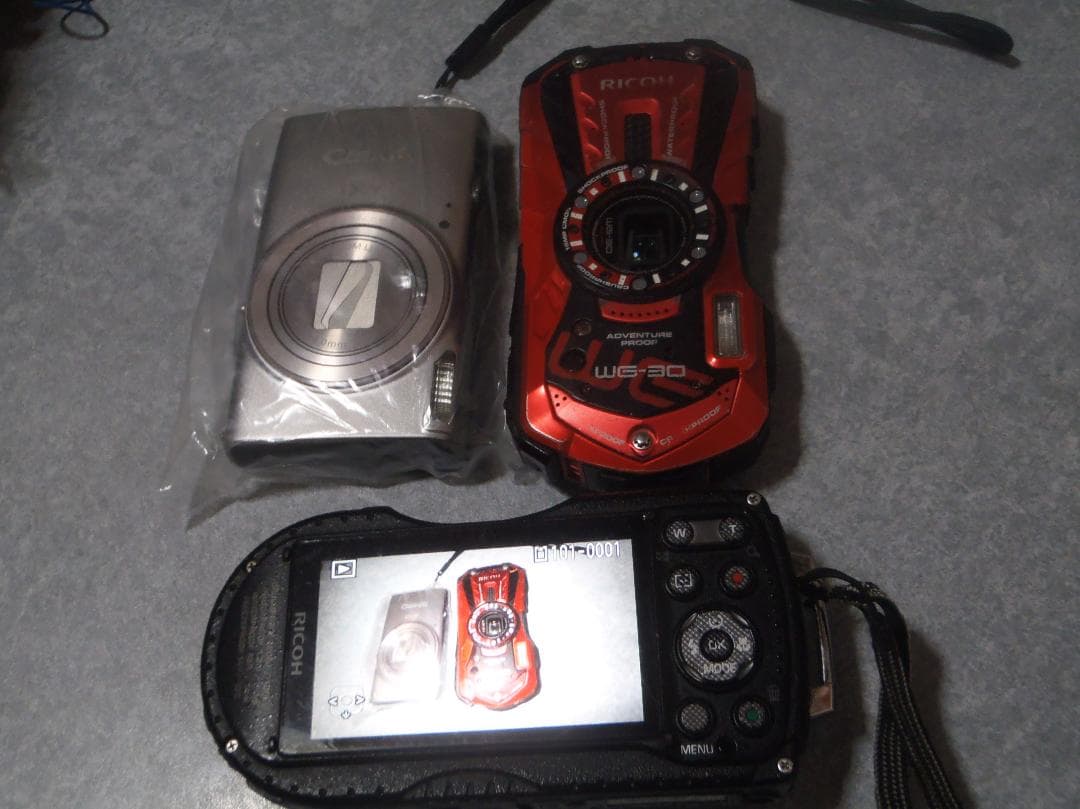 ❤️動作品❤️リコー★WG-5★GPS❤️人気色 銀★防水カメラ