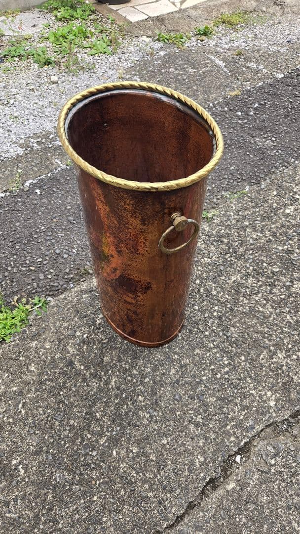 銅　ブロンズ　　傘立て　ヴィンテージ