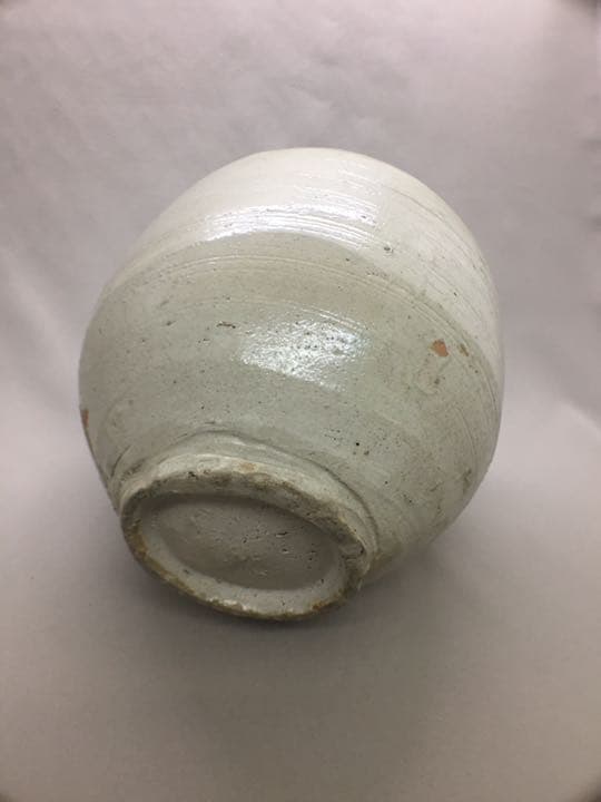 李朝白磁広口壺◆李朝前期◆無キズ◆送料無料◆李朝白磁◆水指◆茶道具◆茶