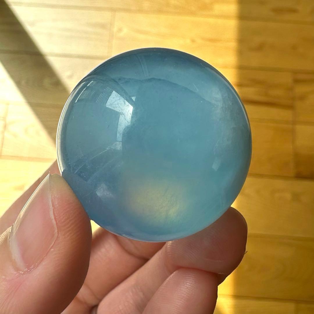 アクアマリン　スフィア　3.3㎝　高品質　アクア　50.7g