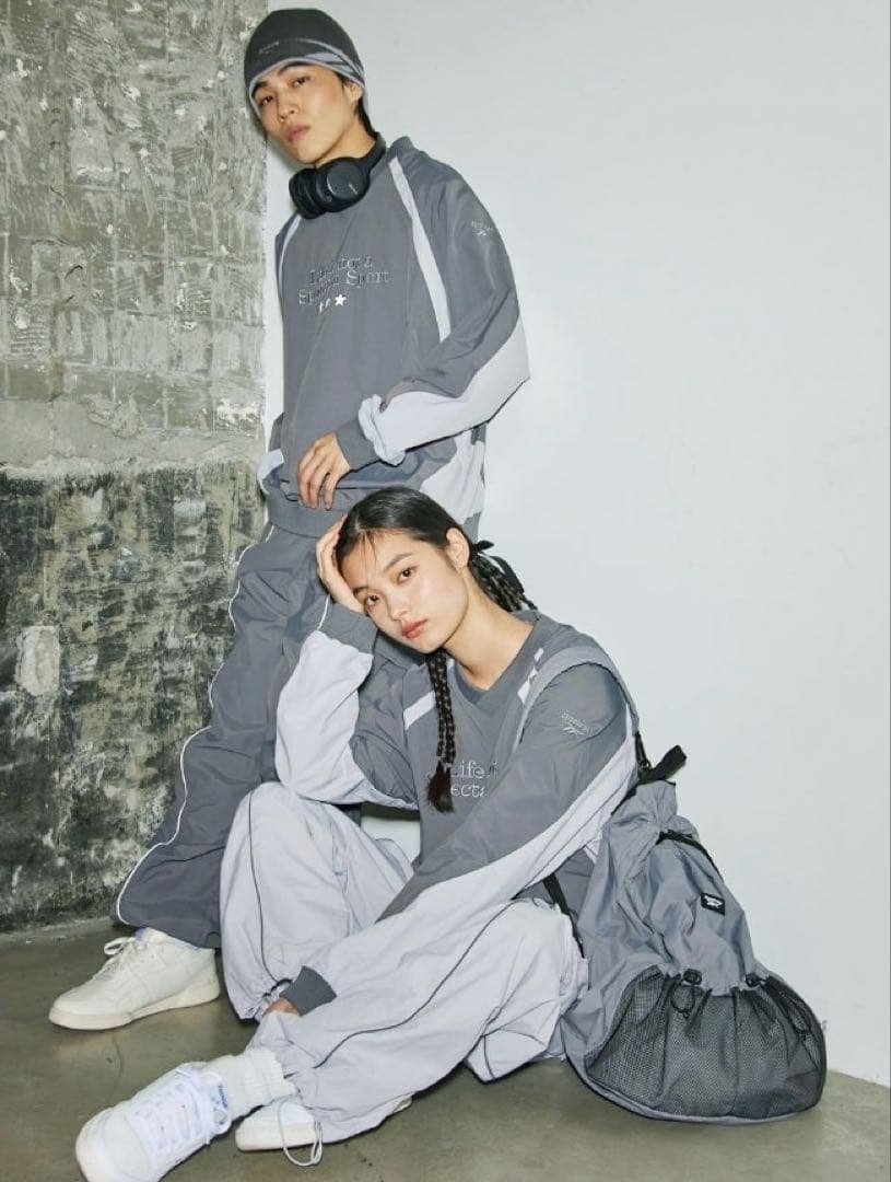 m-zk.1s　Vネックプルオーバー、カーゴパンツセット