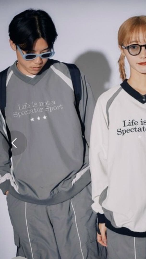 m-zk.1s　Vネックプルオーバー、カーゴパンツセット